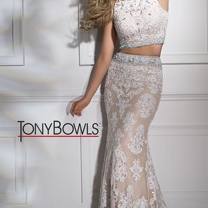 Tony bowls 2 piece prom dress